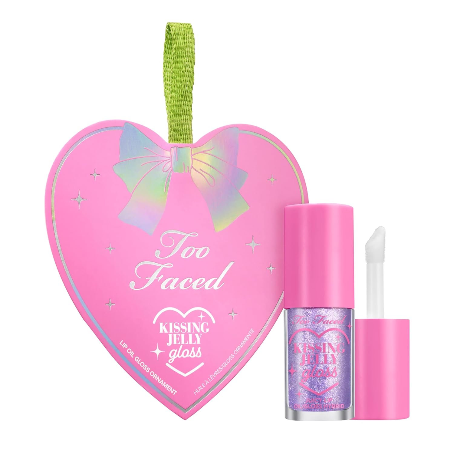 Too Faced Kissing Jelly Ornament - Hydrating Lip Oil Gloss with Sheer Coverage & Iridescent Shine
