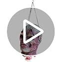 Realistic Hanging Severed Zombie Head Prop for Halloween Decorations