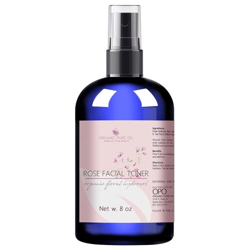 OPO Rose Water Facial Toner Spray - Hydrating & Rejuvenating Natural Bulgarian Rosewater with Aloe & Tea Tree | 8 oz