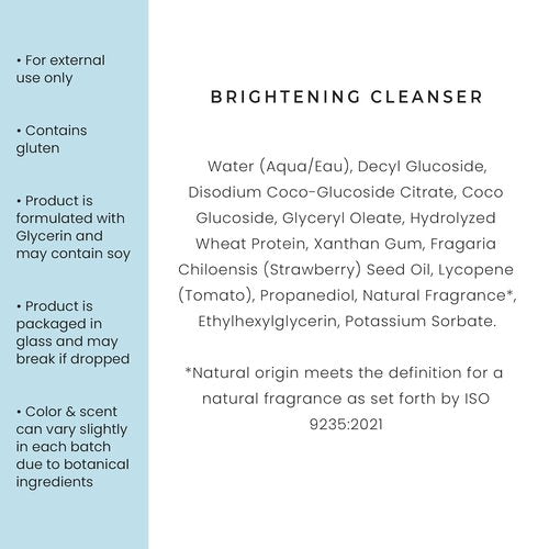Indie Lee Brightening Facial Cleanser - Hydrating Makeup Remover & Exfoliating Face Wash for Dry Skin | 4.2oz