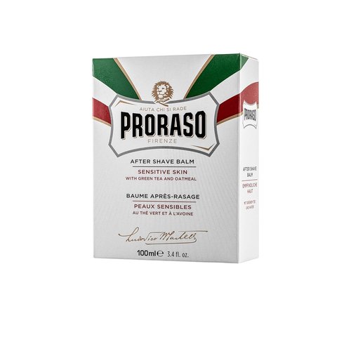 Proraso After Shave Balm - Nourishing Oatmeal & Green Tea Formula for Sensitive Skin - 3.4oz