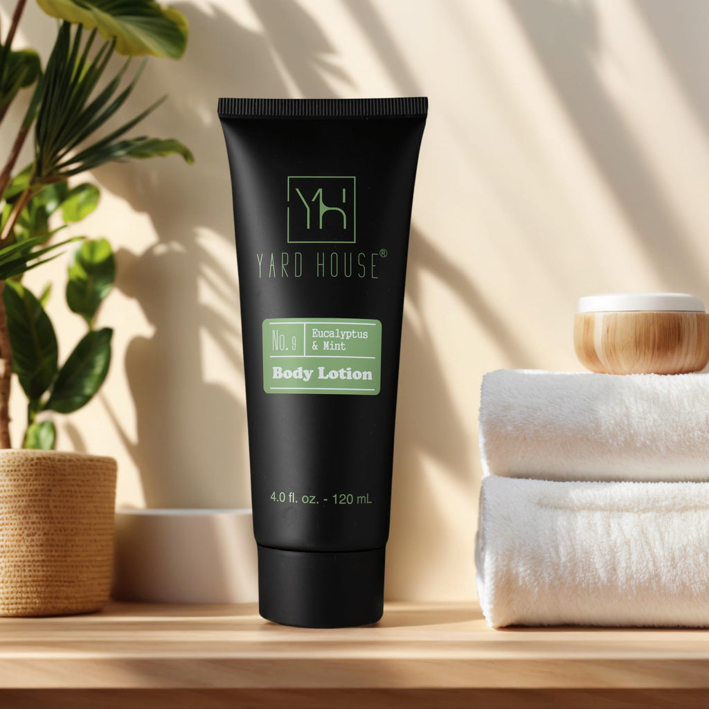 Yard House Mens Skincare Gift Set – Eucalyptus & Mint Body Wash, Lotion & Deodorant in Travel Case – Premium Grooming Kit for Men – Fathers Day Birthday Christmas Gift Idea