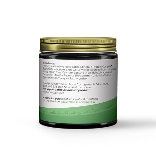 OraWellness Shine Remineralizing Tooth Powder with Hydroxyapatite, Made in The USA, Fluoride Free Tooth Repair, Natural Teeth Whitening Powder, Teeth Polish & Stain Remover, Mint