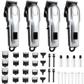 4 Pack Hair Clippers for Men Cordless Clippers for Hair Cutting Rechargeable Beard Hair Trimmer LED Display