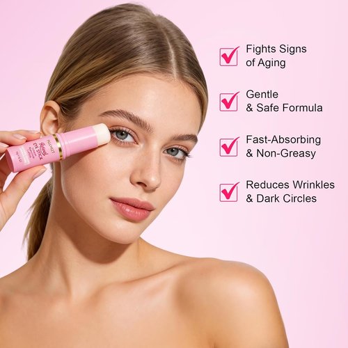Skiennix Retinol & Caffeine Eye Balm Stick - Smoothing Under Eye Treatment for Dark Circles & Puffiness | 0.35oz/10g