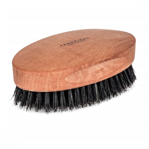 Fendrihan Genuine Boar Bristle and Pear Wood Military Hair Brush, Made in Germany SOFT BRISTLE