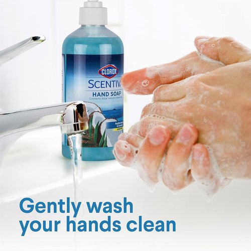 Clorox Scentiva Liquid Hand Soap, Pacific Breeze & Coconut Scent - Bleach-Free Scented Hand Hand Wash with Aloe Vera & Provitamin B5 for Kitchen or Bathroom, 14 Fl Oz - 2 Pack