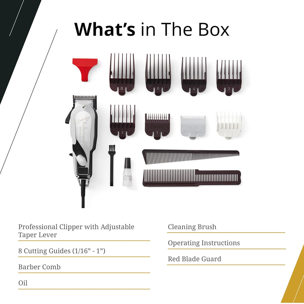 Wahl Professional Hair Clipper - V9000 Motor Corded Tool with Adjustable Taper Lever & Metal Housing