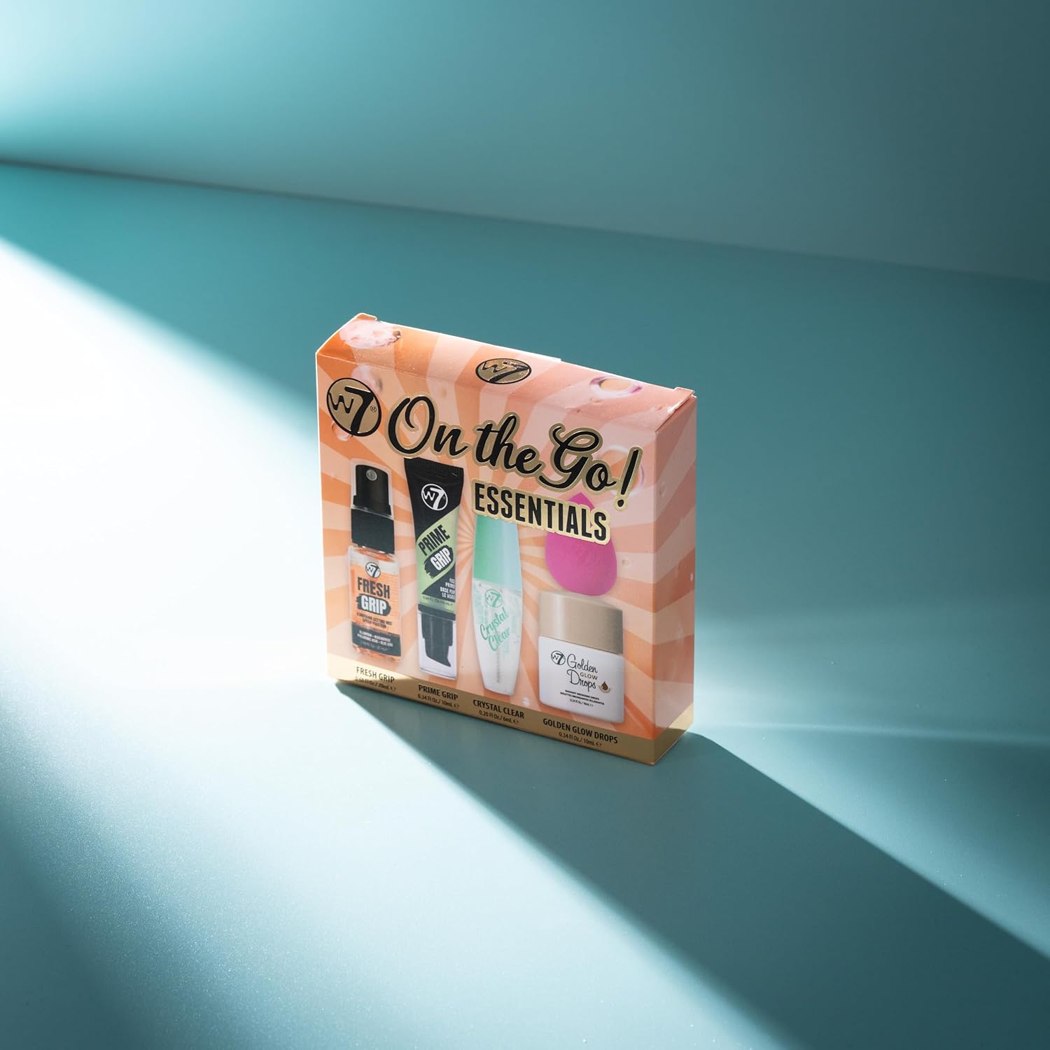 W7 On The Go Essentials Set - Mini Makeup Must-Haves with Primer, Setting Spray & Mascara | Travel-Friendly Size