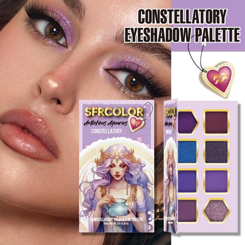 Skiennix 12-Color Zodiac Eyeshadow Palette - Highly Pigmented Matte & Metallic Shades for Professional Eye Makeup