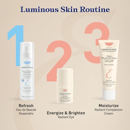 Embryolisse Radiant Complexion Cream - Illuminating Makeup & Moisturizer with Hyaluronic Acid, 1.01 Fl. Oz.