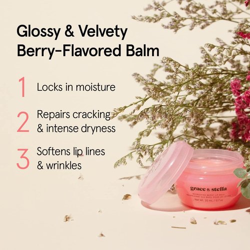 Grace & Stella Lip Butter - Hydrating Lip Balm & Nourishing Lip Mask - Travel Size (1-Pack)