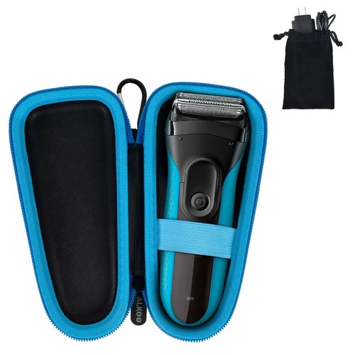 ALKOO Beard Trimmer Case Compatible with Braun Electric Series 3/5/ 3040s/ 3010S/ 5018s/ 5140s Razor, Holder for Rechargeable Wet & Dry Foil Shaver for Men Hair Face, Cutter Head Bag - Box Only