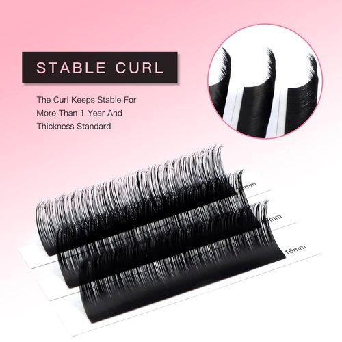TDANCE Lash Extension Matte Black Eyelash Extension C CC D DD J B L Curl Volume & Classic Lash Extensions 0.03-0.18mm Thickness Professional Salon Use(0.05-D,14 mm)