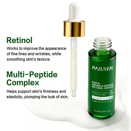 Skiennix Retinol Serum - Anti-Aging Face Serum with Peptides for Fine Lines & Hydration | 30ml (1 Fl Oz)