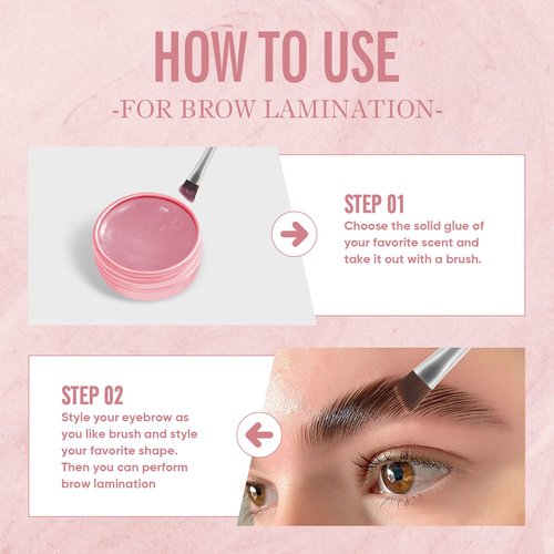 PERMANIA Lash Lift Balm Glue, New Eyelash Lifting Adhesive，0.35oz/10g Lash Lift Glue Strong Viscosity and Water Solubility for Lash Perm Kit (Rose)
