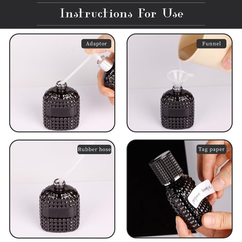 Gsteng 2 Pack Refillable Spray Perfume Bottles, 30ML Thick Glass Empty Perfume Bottles, Perfume Atomizer Travel Cologne Sprayer Bottles