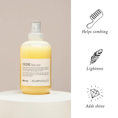 Davines DEDE Hair Mist - Lightweight Leave-In Conditioner for All Hair Types | Detangles & Moisturizes, 8.45 Fl Oz