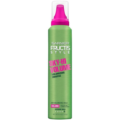 Garnier Fructis Style Sky-Hi Volume Mousse - Volumizing Hair Product, 6.4 oz for Full Body