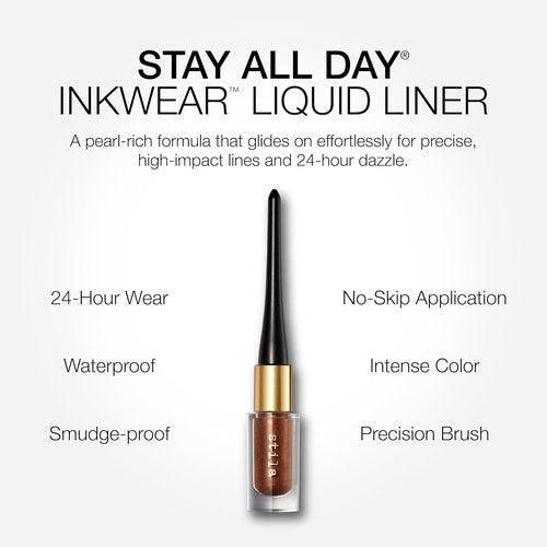 STAY ALL DAY Inkwear Liquid Eye Liner - Long-Lasting, Waterproof Formula for All-Day Wear