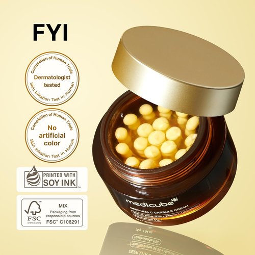 Medicube Flawless Skin - Deep Vitamin C Golden Capsule Moisturizer & 7,500 PPM Exosome Serum