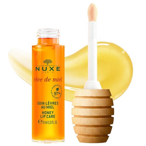 NUXE Rêve de Miel Honey Lip Gloss - Moisturizing Vitamin E & Lavender Formula, 0.33 Fl Oz