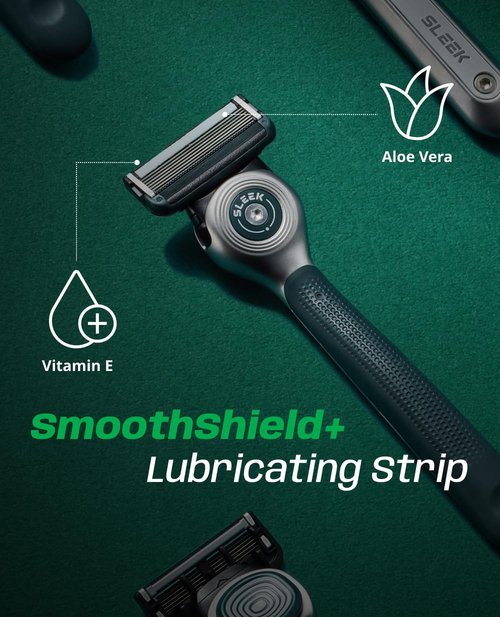 DORCO SLEEK Six Blade Razor System with Multi-Flex Technology Refill Set, Precision Shaving Razor Replacement Cartridge (8 Pack)