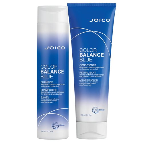 Joico Color Balance Blue Shampoo & Conditioner - Eliminate Brassy Tones | Boost Color Vibrancy | Protect Against UV Radiation