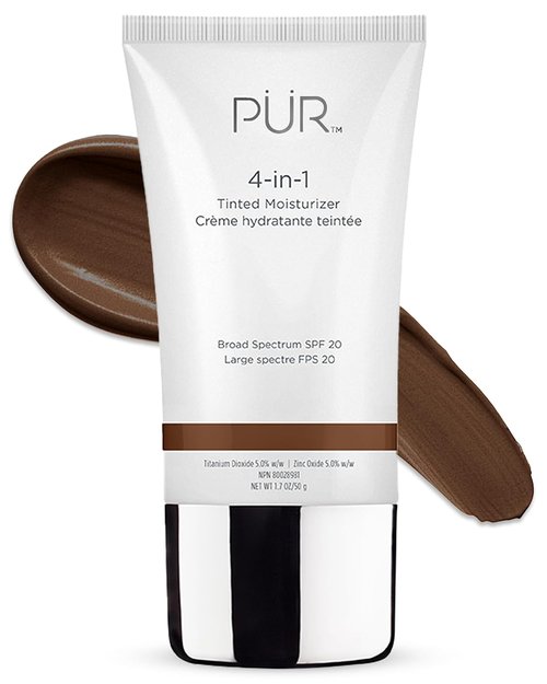 PÜR MINERALS Tinted Moisturizer SPF 20 - Hydrating 4-in-1 Face Primer & Foundation with Shea Butter, Aloe Vera & Vitamin B3 - Vegan & Paraben-Free