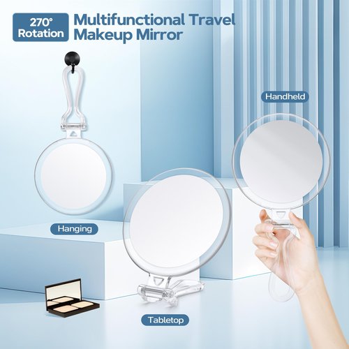 B Beauty Planet 40X Magnifying Mirror for Travel with Handle, Double-Sided 1X/40X Magnification Hand Mirror for Makeup,Travel Mirror for Desk 5 Inches