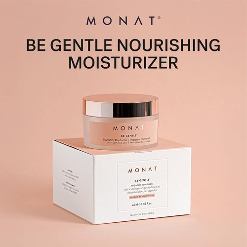 MONAT Be Gentle Nourishing Moisturizer - Hydrating Face Cream with Hyaluronic Acid & Plant Stem Cells | 1.52 fl oz