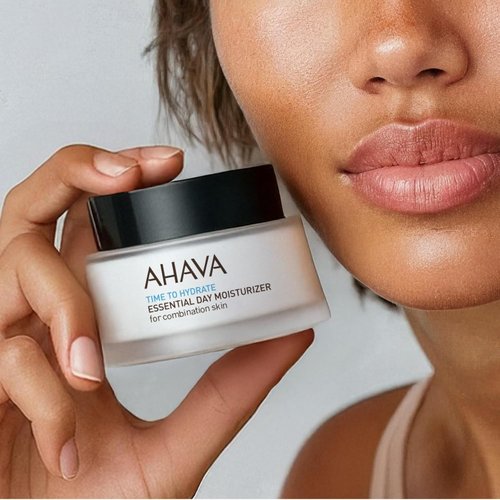 AHAVA Essential Day Moisturizer - Hydrating Anti-Aging Facial & Neck Cream with Aloe Vera & Vitamin E