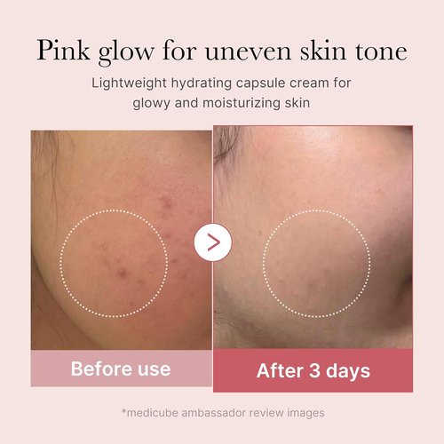 Medicube Capsule Cream - Salmon DNA PDRN Pink Collagen | Lightweight Moisturizer for Glowing Skin | 1.94 oz