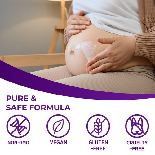 Stretch Mark Cream Prevention for Pregnancy - Maternity Cream for Stretch Marks Removal | Nourishing Formula – Prevents Stretch Marks & Improves Elasticity - 4 oz (120g) (4 oz (120g))