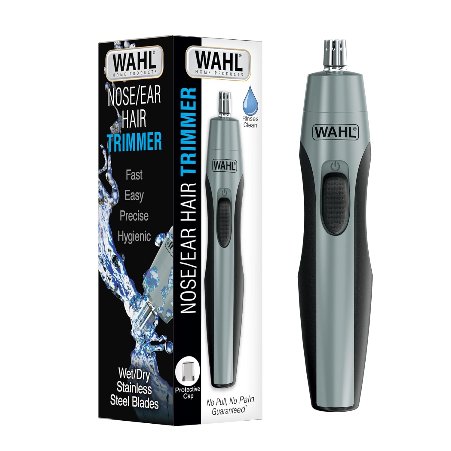 Wahl Precision Ear and Nose Hair Trimmer - Battery Operated, Hygienic Rinseable Blade, Travel-Friendly | Model 3026462