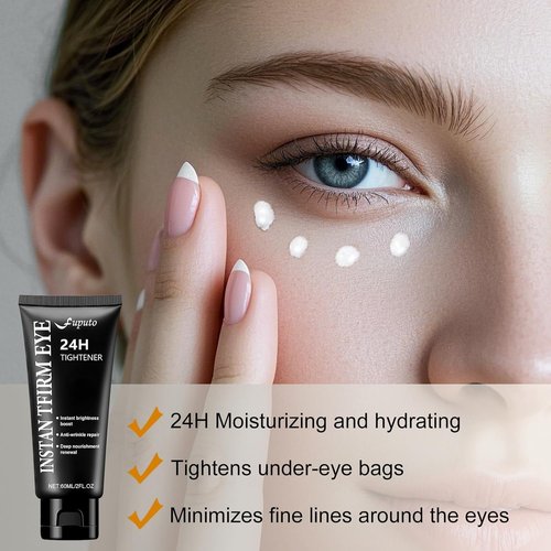 Retinol Eye Cream – 60ML Brightening, Anti-Aging & Firming Under Eye Cream for Dark Circles, Eye Bags, Puffiness & Fine Lines, Deep Hydration for All Skin Types (1 Pack)