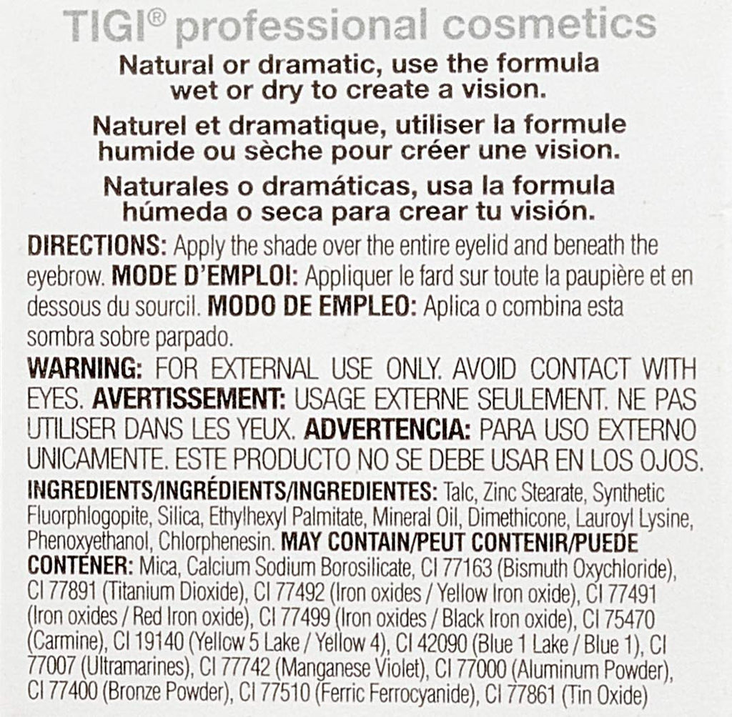 TIGI Cosmetics High Density Single Eyeshadow - Skinny Jeans | 0.13 Ounce for Vibrant Color