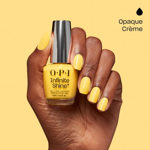 OPI Infinite Shine Keep Up Buttercup | Opaque Bright Yellow Long Wear Gel Like Crème Nail Polish | Make 'Em Jelly! Collection | Summer 2025