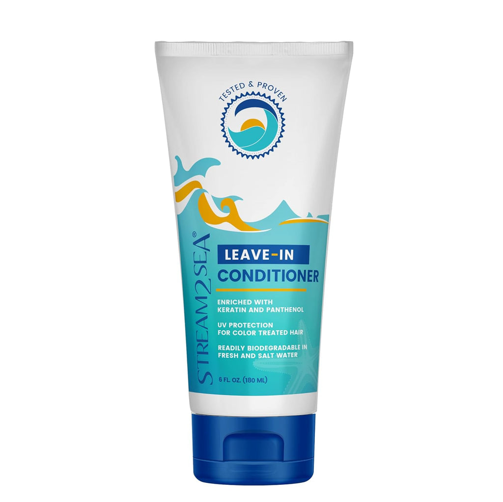 Stream2Sea Leave-In Hair Conditioner - Detangles & Replenishes Moisture | Natural, Sulfate-Free, UV Protection