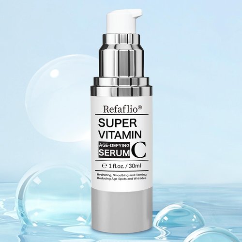 Super Vitamin C Serum for Women over 70, Wrinkle Cream for Face, Anti Aging Cream, Hydrates, Softens, Lifts and Firms Super Vitamin C Serum (30ml, Orange)