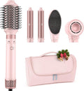 MESCOMB Dual Voltage Hot Air Styler - 5-in-1 Hair Dryer Brush for Fast Drying, Styling & Volumizing | Travel Bag Included (100V–240V)