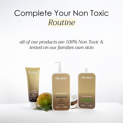 Natural Non Toxic Shampoo-Made with Olive Oil, Argan Oil, & Biotin, No Artificial Fragrance, Nourishing Ingredients, For All Hair Types, Family Owned (Sandalwood)