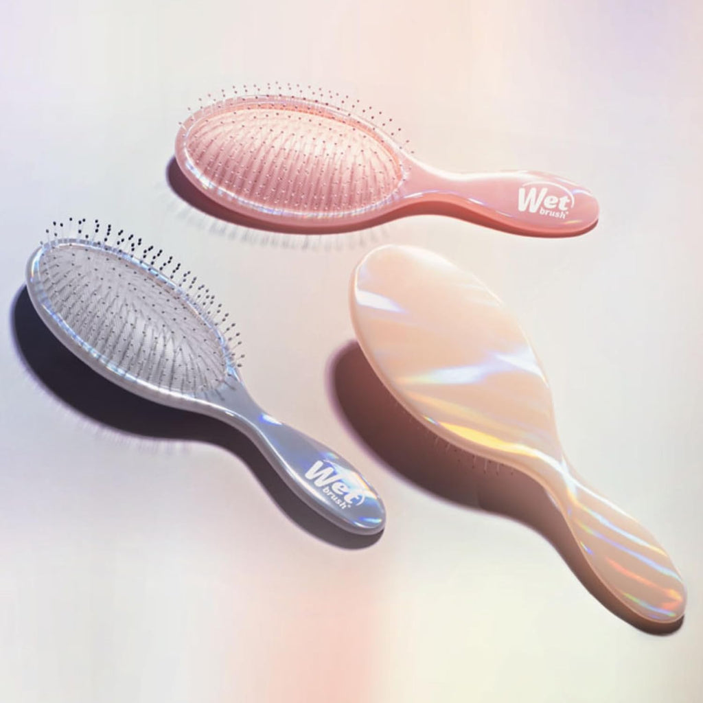 Wet Brush Original Detangler Hair Brush - Ultra-Soft IntelliFlex Bristles for All Hair Types | Limited Edition Cream Iridescence Icon