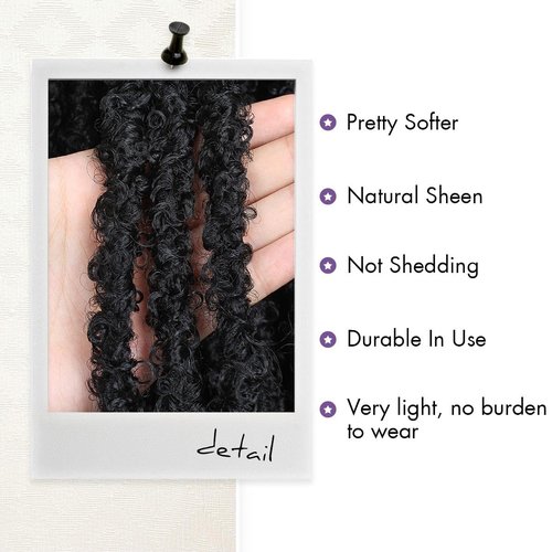 lounoke 18 inch Criss Cross Thick Butterfly Locs Wig Full Double Lace Knotless Popcorn Twist Locs Braided Wig for Women 3D Pop Butterfly Loc Twist Braids