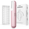 Dermaplane Razor for Women Face, BNU Facial Hair Remover for Anti-Aging - Rechargeable - LED Light - Sonic Edges - 3 Speeds, Ergonomic Handle Face Dermaplaning Tool 10 Weeks, Pink