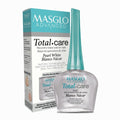 MASGLO Advanced Total Care Nail Strengthener – Post Gel Damage Recovery Treatment, 13-Free Vegan Fast-Dry Thickening Repair with Tea Tree Oil & Vitamins, Base Coat, Nacre White Tone & Shine (3in1)