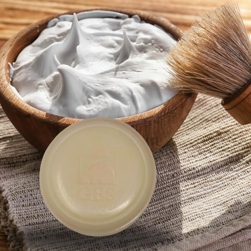 GENTS Men’s Shaving Soap Pack 97% All Natural Enriched With Shea Butter & Glycerin, Creates Rich Lather Form, 3 Oz Each Nourishes Skin Smooth Clean Shave Pack of 4 Different Scents