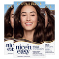 Clairol Nice 'n Easy Permanent Hair Color, 5C Medium Cool Brown, Pack of 3 Allergy Gentle Single-Step Hair Dye, Conditioners, Natural-Looking Color, Salon Highlights, Grey Coverage