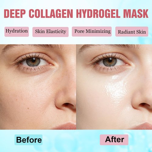 Regine Switzerland Deep Collagen Face Mask - Hydrating Hydrogel for Firming & Elasticity | 40g x 5ea