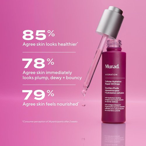 Murad Cellular Hydration Repair Oil Drops - Hydrating Facial Oil for Dry Skin | Boosts Radiance & Smoothness - 1.0 oz